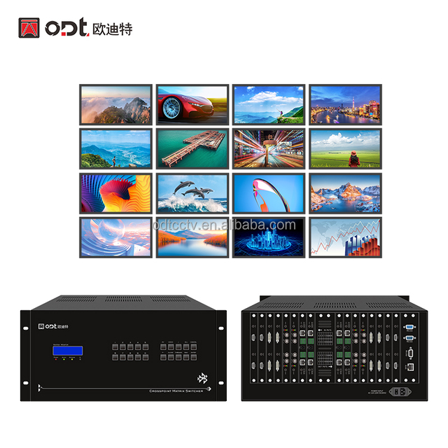 ODT DVI/VGA/SDI/ Modular Video Matrix Switcher 8x16x4x12x16x16x10 Host HD Seamless Hybrid 2x2 Slot Distributor Metal