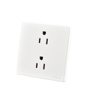 Interruptor de pared canadiense oculto de 86 polos americanos, 5A, con panel táctil, IP26, placa de ABS y PC, doble toma de 3 pines - Product Image 4