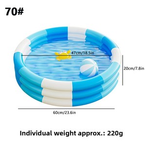 Piscina Inflable de PVC de Tres Anillos Reforzada <span class=keywords><strong>para</strong></span> Juegos Acuáticos Familiares, <span class=keywords><strong>Baño</strong></span> de Bebés y Uso Plegable al Aire Libre - Product Image 6