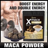 Poudre de Maca décellulisée transfrontalière pour le commerce extérieur, 100g, jaune et noire, en sachet, prête à consommer