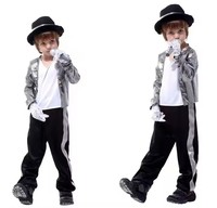 Costumes de danse pour garçons Michael Jackson, costumes de carnaval pour enfants avec haut et pantalon, TV et cinéma
