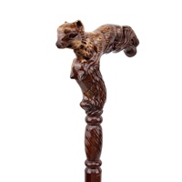 Canne de marche décorative en bois marron Fox Brown, pour cosplay de vampire, fête, Halloween, mace, baguette, croix, 93 cm