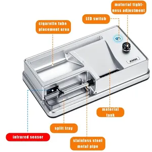Machine à <span class=keywords><strong>rouler</strong></span> les cigarettes électrique en métal 65/8MM, automatique avec détection infrarouge, injecteur de <span class=keywords><strong>tabac</strong></span>, fabriquée en Chine continentale - Product Image 3
