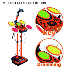 Jacko Toys - Vente en gros <span class=keywords><strong>de</strong></span> kits <span class=keywords><strong>de</strong></span> batterie <span class=keywords><strong>jazz</strong></span> - 5 tambours - Microphone - Ensemble karaoké - Instrument <span class=keywords><strong>de</strong></span> musique - Jouets pour enfants - Product Image 3
