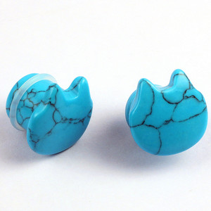Vente en gros de dilatateurs d'oreilles classiques en pierre, poids, tunnels pour <span class=keywords><strong>piercing</strong></span>, bijoux de corps avec sertissage à griffes - Product Image 2