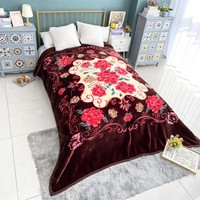 Couverture en acrylique gaufré Raschel pour bébé, épaisse et personnalisée, 4 kg, 2 plis, en vrac, avec sac de compression
