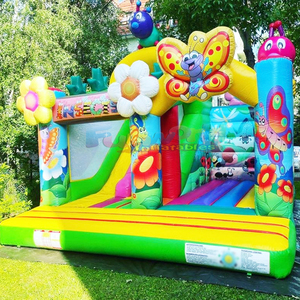 Castillo inflable comercial con tobogán para niños, castillo hinchable con diseño de insectos. - Product Image 6