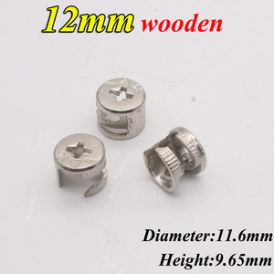 Vis de fixation de verrouillage à came de meubles de 9.5mm de hauteur, boulon de connexion, vis de verrouillage à came - Product Image 4