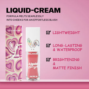 Fard à joues liquide professionnel, teinte crémeuse pour les joues, éclat rosé, longue tenue, imperméable, mélange sans traces, maquillage pour tous les tons de peau - Product Image 4