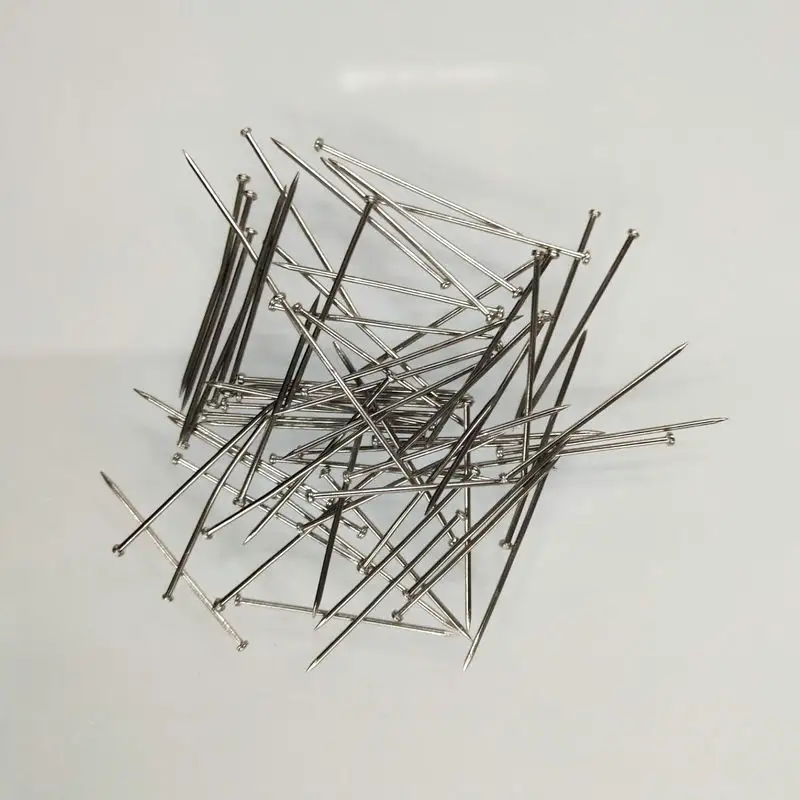 Phụ Kiện Văn Phòng Trường Học Văn Phòng Phẩm Aguja Thép Không Gỉ Flat Head Pins DIY Quilting Công Cụ May Pin