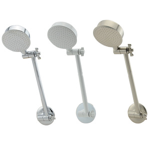 Braccio <span class=keywords><strong>Doccia</strong></span> Regolabile in Acciaio Inox con Soffione a Pioggia da 8,5 cm, Asta Estensibile da 36,5 cm per Bagni Piccoli - Product Image 1