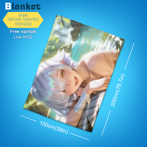 Manta de Franela Personalizada con Dibujos Animados, Manta de Felpa Suave, MOQ Bajo, Manta de Franela Personalizada con Anime - Product Image 4