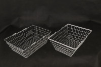 Panier de courses en métal chromé de haute qualité Highbright avec poignée en caoutchouc pour supermarché, épicerie et magasin de proximité