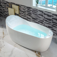Baignoire de massage à remous en acrylique noir de luxe Gurgle pour intérieur avec jets d'air Jzcuzzier