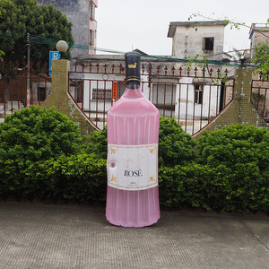 Cavaliere gonfiabile su ordinazione del galleggiante dello stagno <span class=keywords><strong>di</strong></span> forma della bottiglia del galleggiante dello stagno della bottiglia <span class=keywords><strong>di</strong></span> vino della <span class=keywords><strong>rosa</strong></span> per adulti e bambini - Product Image 3