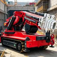Grue araignée de 15 tonnes, capacité de levage personnalisée, grue sur chenilles, certification CE, expédition sous 15 jours, télécommande radio