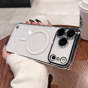 Frameless <b>Case</b> for iPhone 17 Pro Max Air Magnetic <b>Wireless</b> <b>Charge</b> <b>Case</b> for IPhone13 14 15 16 Pro Max Ultra Thin PC Plating Cover - Product Image 6