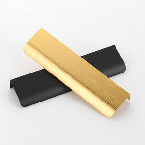 Aluminum Alloy Cabinet Handles Rectangle Minimalist Drill Free Easy Installation For Cabinet Doors - Product Image 2