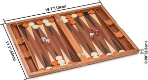 Set di Backgammon in Legno Intarsiato Yellow Mountain Imports, Pezzi in Acrilico <span class=keywords><strong>Cascadia</strong></span>, Dadi in Legno, Tavola <span class=keywords><strong>da</strong></span> 17 Pollici, Prodotto in Cina - Product Image 2