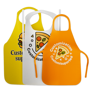 Delantal de Comedor Personalizado con Impresión de Comida, Langosta, Cangrejo, Hamburguesa, <span class=keywords><strong>Pizza</strong></span>, Babero Desechable de Plástico para Restaurante - Product Image 5