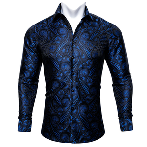 High Quality Custom Design Autumn Poplin Formal Casual Fashion Slim Fit Street Wear Long Sleeve <b>Men</b> Plus Size <b>Dress</b> Shirts - Product Image 1