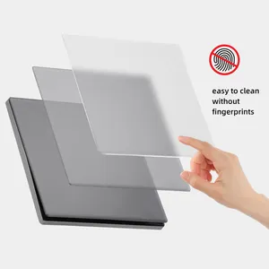 Nuevo diseño de interruptores y enchufes de panel de vidrio táctil estándar de EE. UU. Interruptor de pared de vidrio templado