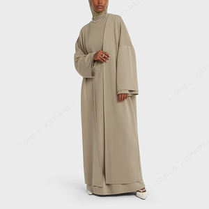 Moslim Abaya Set, aanpasbaar Eid-kleding, stijlvolle en elegante Abaya, tweedelig pak voor moslimvrouwen - Product Image 3