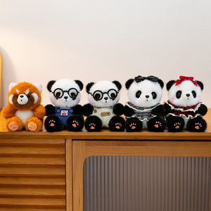 Mini Juguete Antiestrés de Panda Sentado, Tamaño <span class=keywords><strong>Palma</strong></span> de la Mano, Pulsera Popper y Imán para Refrigerador, Lindo Juguete de Peluche Decorativo - Product Image 1
