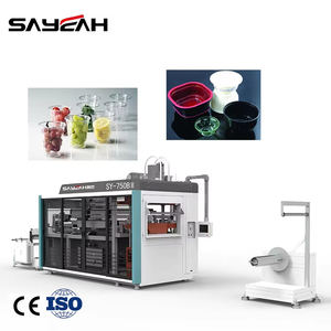 Venta caliente paletas de plástico desechables máquina para hacer vidrio precio taza de plástico desechable máquina de termoformado - Product Image 1