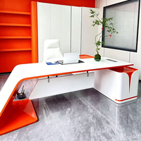Ensemble moderne de bureau d'ordinateur pour homme, poste de travail, mobilier de bureau à domicile, table de bureau de luxe, bureau de patron pour salle d'étude