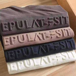 T-shirt <span class=keywords><strong>pour</strong></span> homme de haute qualité, impression en gros, t-shirt gaufré personnalisé, t-shirt graphique 3D surdimensionné, t-shirt épais <span class=keywords><strong>pour</strong></span> homme - Product Image 2