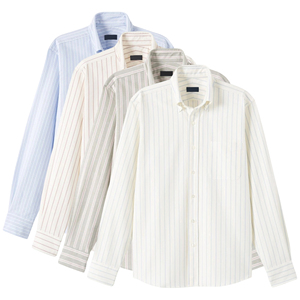Chemise Oxford en coton pour homme, manches longues, coupe décontractée avec poche, respirante, confortable, classique pour les étudiants, logo personnalisé - Product Image 2