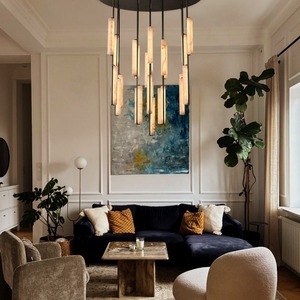 Luminaire suspendu minimaliste à LED, forme longue, à tête unique, pour la maison, salle à manger, comptoir de bar, design moderne - Product Image 3