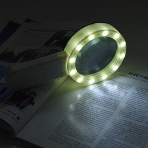 Jiatu Handheld <b>Magnifier</b> 90Mm Glass Lens Led <b>Light</b> For Reading Antiques Jewelry And Appreciation - Product Image 4