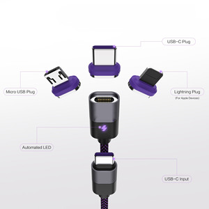 Cable de Carga Magnético Tipo C de 240W, PD3.1, USB C a USB C/Micro, <span class=keywords><strong>Cargador</strong></span> Magnético de Carga Rápida para Teléfono, Laptop, Tablet - Product Image 4