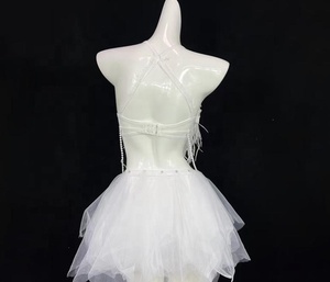 Ensemble de bikini de mode européenne et américaine, costume de scène pour chanteur de festival de musique électronique, robe courte sexy pour soirée dansante - Product Image 5