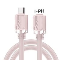 Kabel pengisi daya Cepat silikon Tipe C PD desain terbaru 2025 60W/27W kabel Iph transparan kabel tipo C untuk android untuk IPH C-C