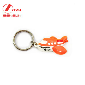 Porte-clés en PVC souple personnalisé en gros, légers, imprimés en sérigraphie, avec anneaux, en vrac - Product Image 6