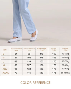 Pantaloni di maternità donna medico/infermiera rosa e bianco elastico in vita da lavoro uniformi ospedaliere - Product Image 2