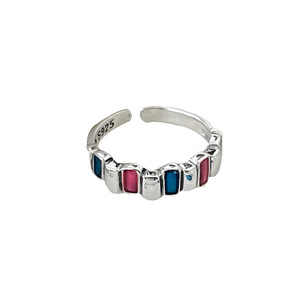 Yinruitai S925 Sterling Silver Rainbow Zircon Cross <b>Open</b> <b>Ring</b> For Women Small Versatile Fashion Jewelry Gift - Product Image 5