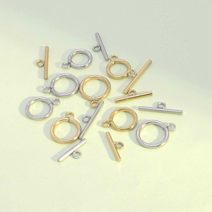 Stainless Steel OT Buckle Clasp <b>Small</b> Size For <b>Necklace</b> Bracelet DIY Jewelry Accessories Steel Color Vacuum Gold Plated - Product Image 1