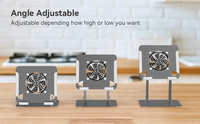 IDock Support universel portable pliable en métal réglable pour tablette de bureau avec ventilateur Tapis de refroidissement pour iPad