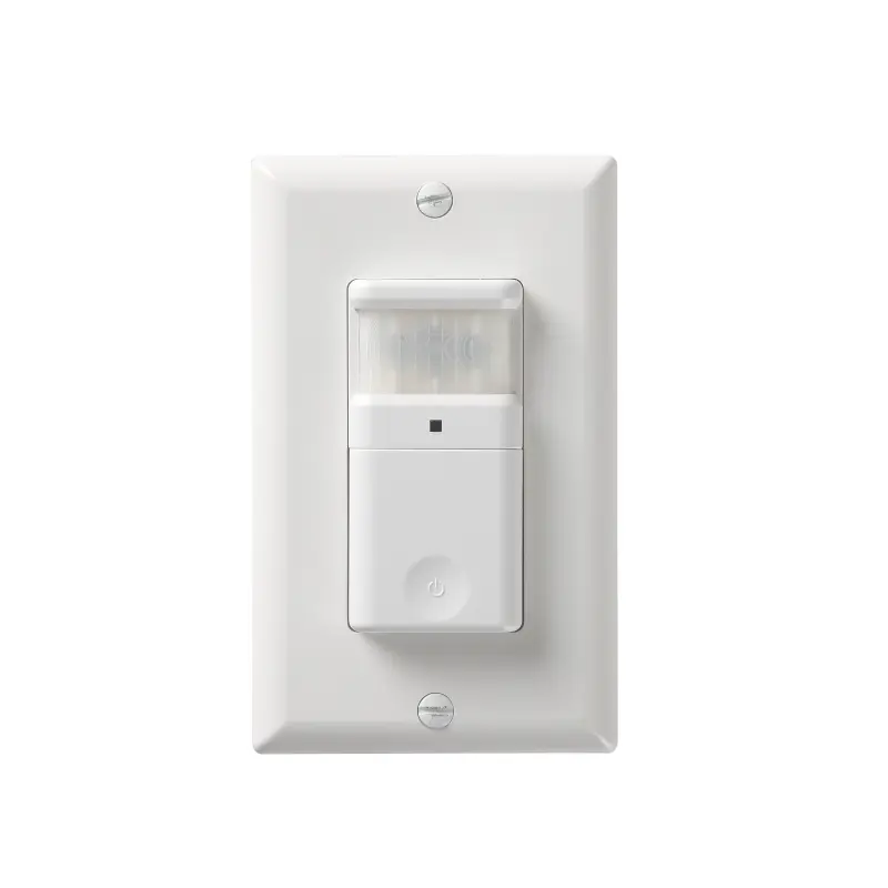 180 Degree View PIR Infrared Motion Sensor Switch, Neutral Wire, Single Pole for CFL/LED/Incandescent Bulb W/ Wall Plate