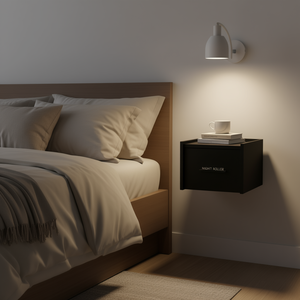 Mesa de Noche Elfrida Sleek de un Solo Cajón, Montada en la Pared, Diseño Moderno y Minimalista, Muebles para Dormitorio - Product Image 2