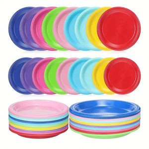 Assiettes rondes jetables écologiques en PS pour la vente en gros, idéales pour les aliments frits, les fruits, les desserts et les dîners - Product Image 2