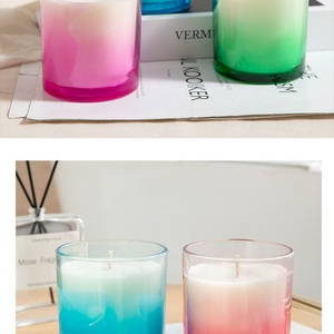 Luxury Gradient Candle Jar With Lids Customized Crystal Glass Candle Vessel Decor Packaging <b>Large</b> Clear Empty Candle Containers - Product Image 4