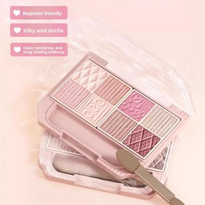 Palette de fards à paupières minéraux 8 couleurs style japonais en gros, gaufrée, scintillante, mate, waterproof, maquillage haute pigmentation - Product Image 2