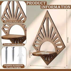 Một kệ nổi treo tường theo phong cách nông thôn hiện đại, thích hợp để treo đồ trang trí trong phòng khách và nhà bếp. - Product Image 6