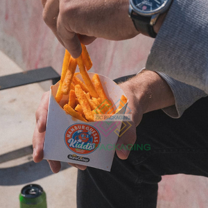Maßgefertigte Fast-Food-Verpackungen für Restaurants Takeaway Pommes Hähnchen Hamburger <span class=keywords><strong>Burger</strong></span> Papierbox Go Cola Pappbecher Catering-Behälter - Product Image 2
