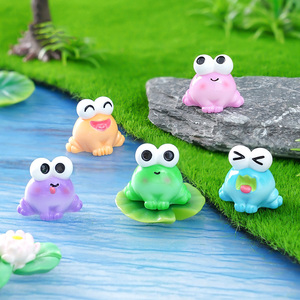 Mini grenouilles lumineuses qui brillent dans le noir, figurines d'animaux en résine pour paysage de mousse, jardin, terrarium, bricolage, décoration artisanale - Product Image 2